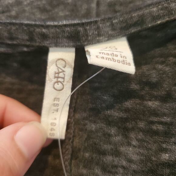 Cato xs womens charcoal gray tunic - Picture 7 of 11